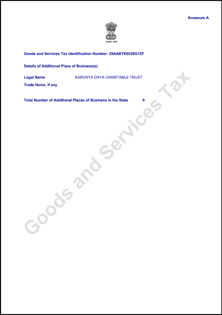 GST Registration Certificate Page 2